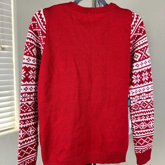 No Boundaries‎ Juniors' Plush Holiday Pop-out Animal Holiday Christmas Sweater - Picture 8 of 11